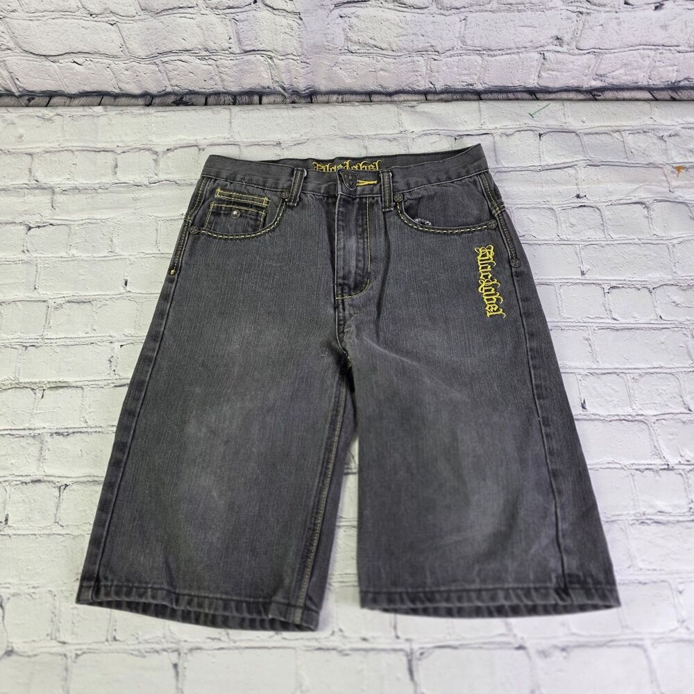 Blac Label 1968 Women's 27/10 Gray Denim - Yellow Stitchin Shorts